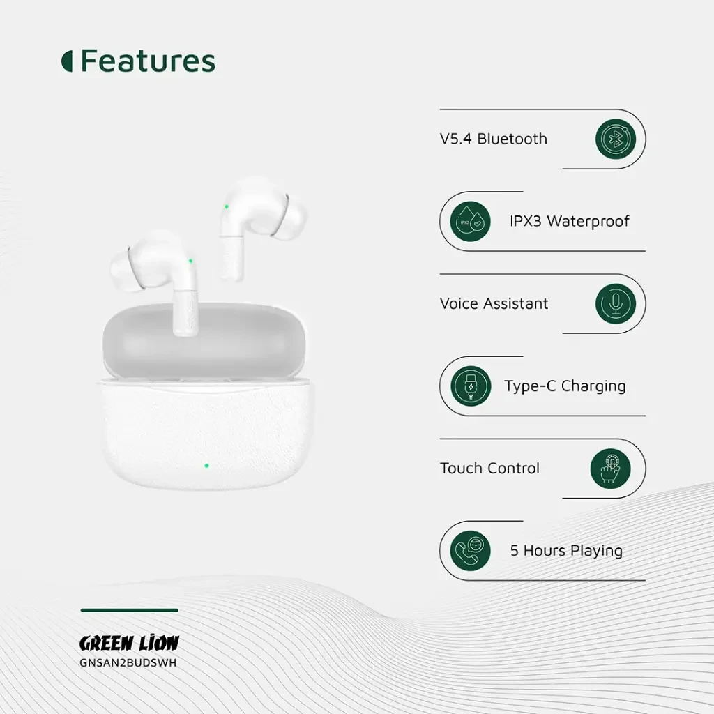 GREEN LION SANTORINI 2 EARBUDS - 5