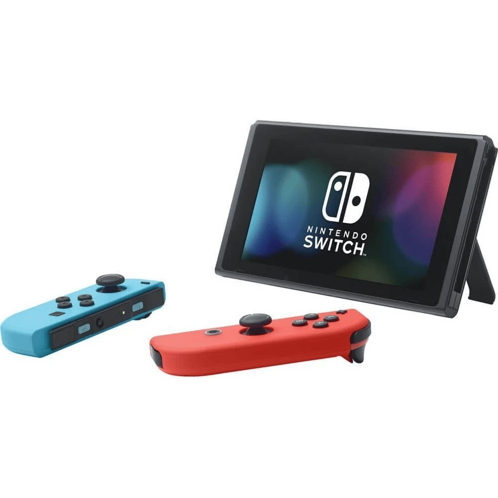 Modded Nintendo Switch V1 - Neon Blue/Red JoyCon (Used) - 3