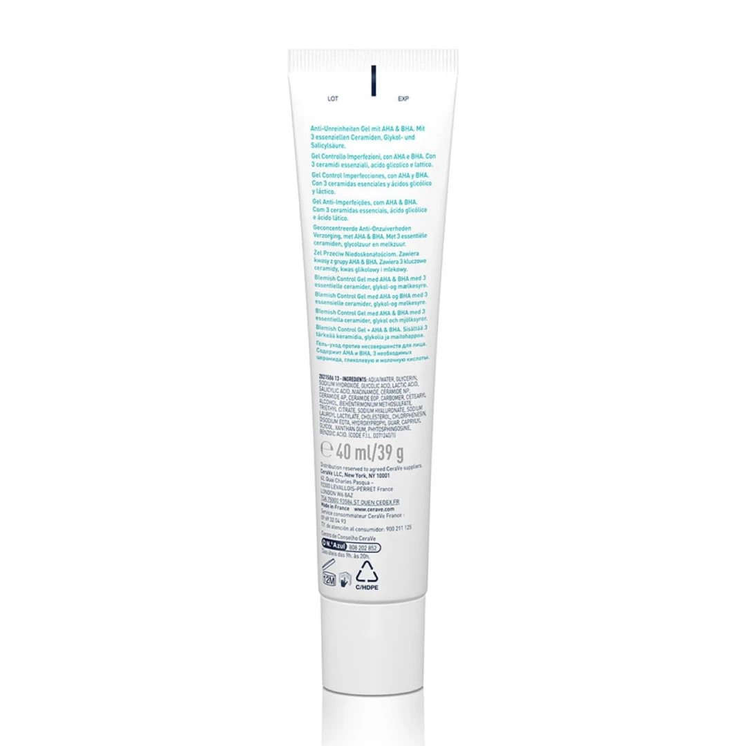 CeraVe Blemish Control Gel Facial Moisturizer For Acne & Blemishes With Glycolic Acid And Lactic Acid AHA/BHA - 2