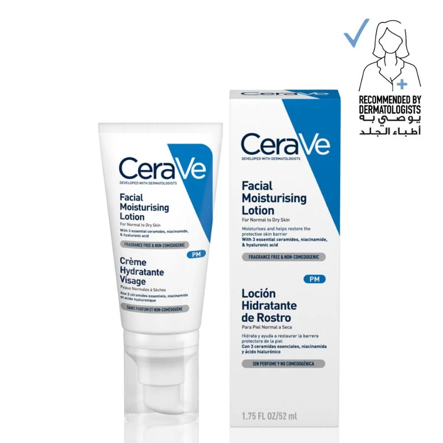 CERAVE Cerave PM Facial Moisturizing Lotion Night Cream with Hyaluronic Acid 52Ml