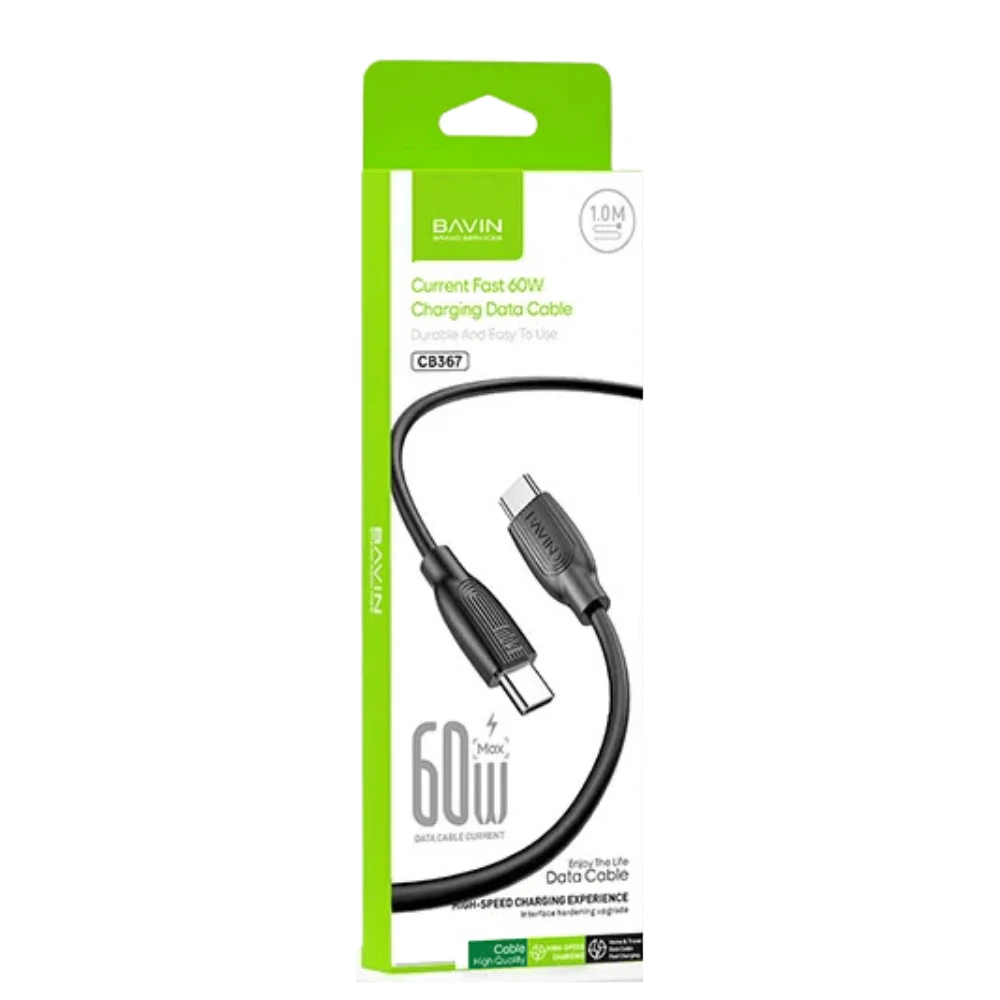 Bavin CB367 USB-C to USB-C 60W Cable (Charging + Data Transfer)