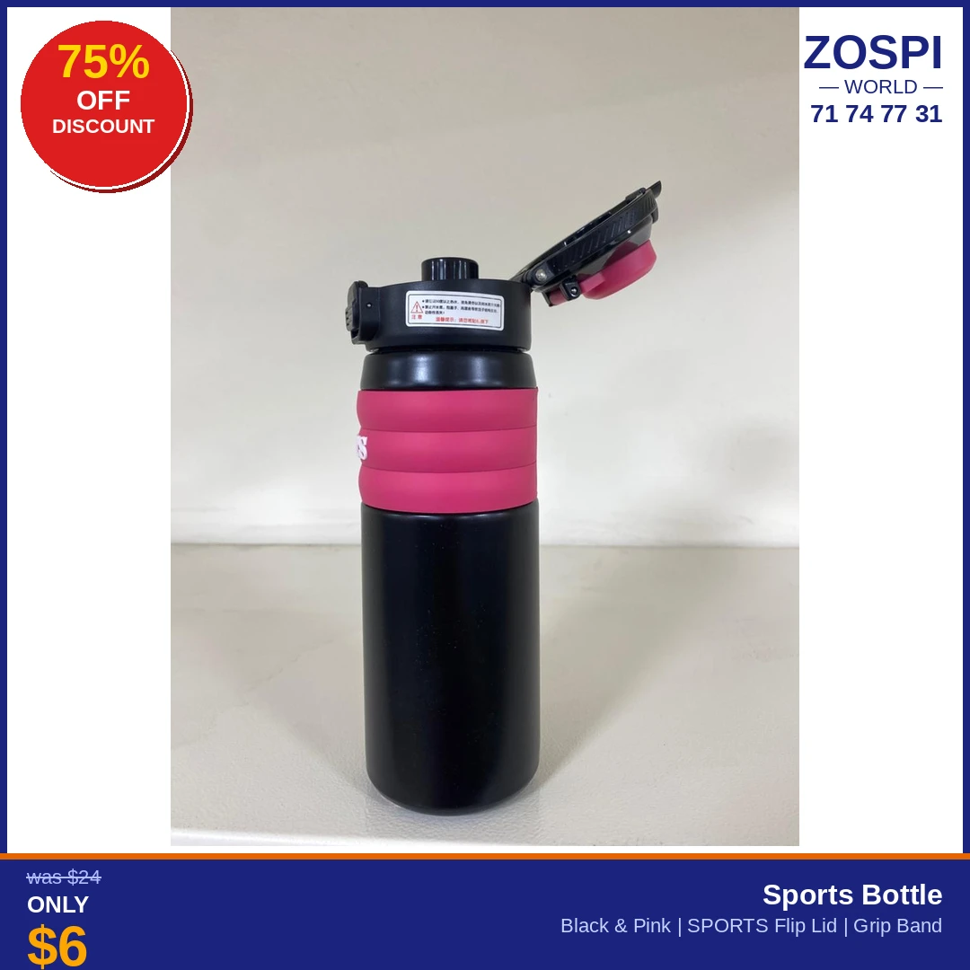 Black & Pink Sports Bottle BP6 - 2