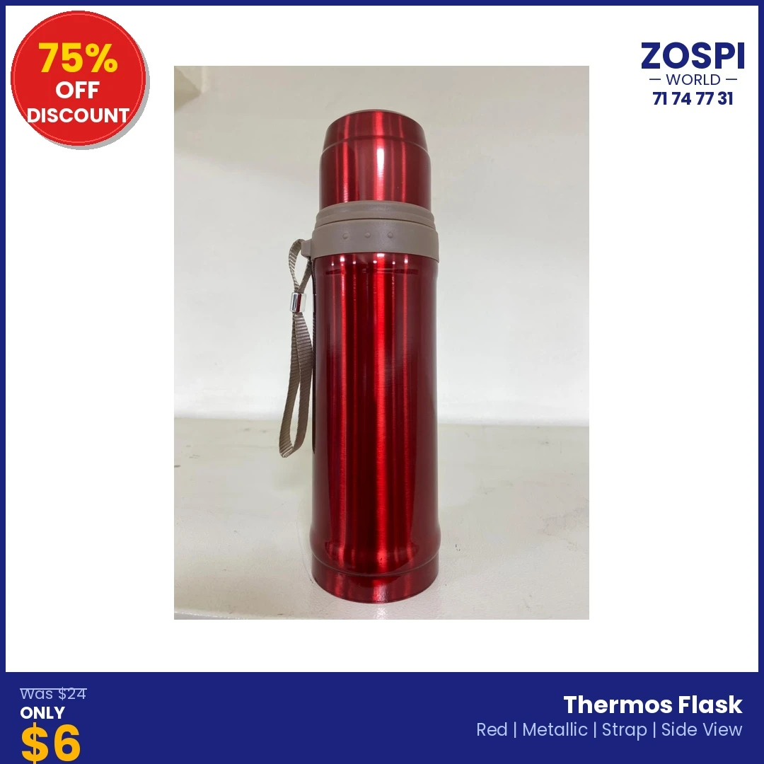 Sports Insulated Thermos Flask Red R6