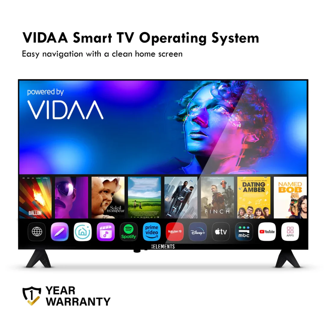 KB ELEMENTS 40" QLED FULL HD Smart TV VIDAA, Frameless Design (ELT40VQ8DE) - 2