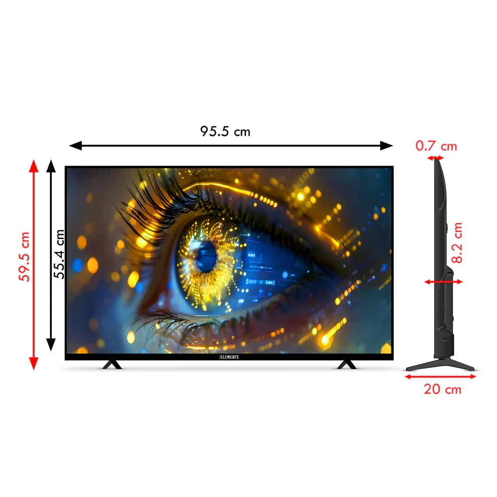 KB ELEMENTS 43" QLED 4K Smart TV WebOS, Frameless Design (ELT43WQ8DE) - 7