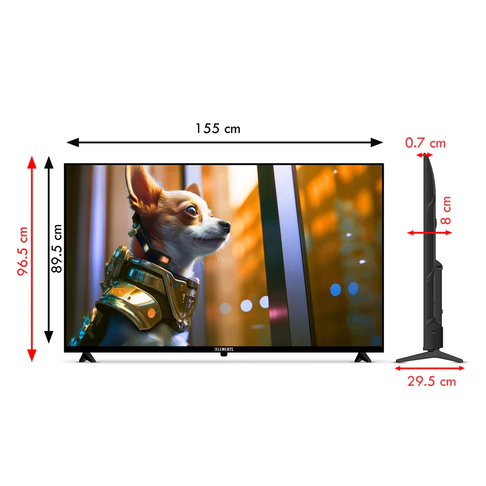 KB ELEMENTS 70" QLED 4K Smart TV WebOS, Frameless Design (ELT70WQ8DE) - 5