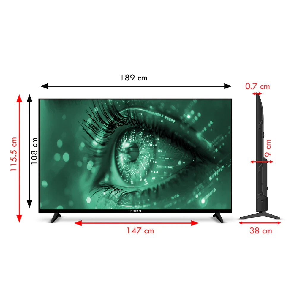 KB ELEMENTS 85" QLED 4K Smart TV WebOS, Frameless Design (ELT85WQ8DE) - 5