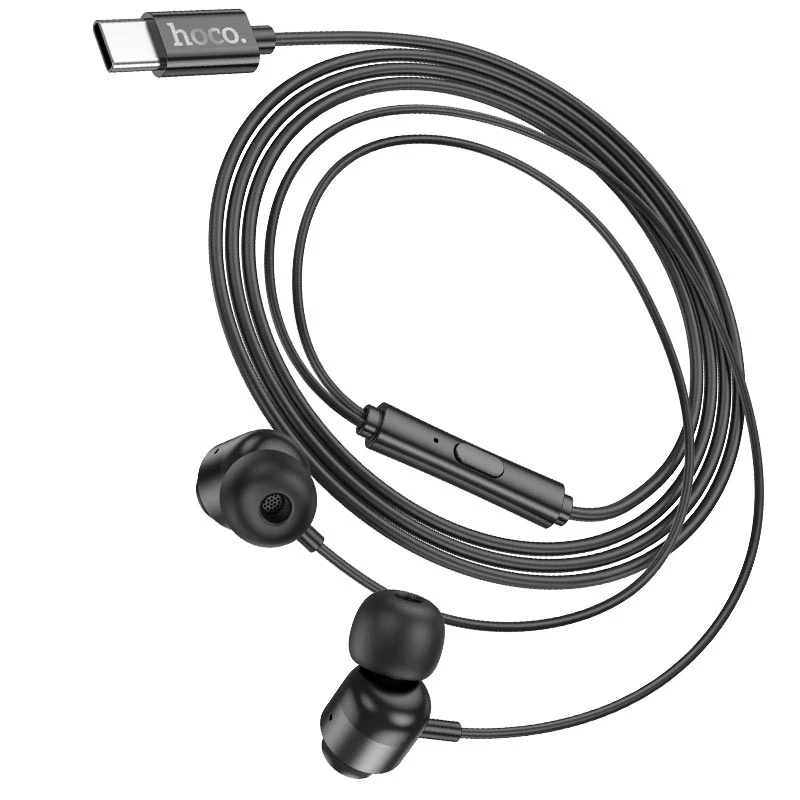 HOCO M122 UNIVERSAL EARPHONES WITH MIC BLACK - 2