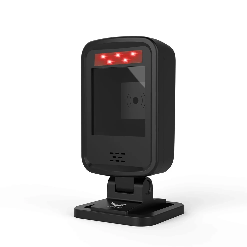 BUEROTIKA BS107D USB 2D Desktop Barcode Scanner – Auto-Sensing, High-Speed ARM Processor