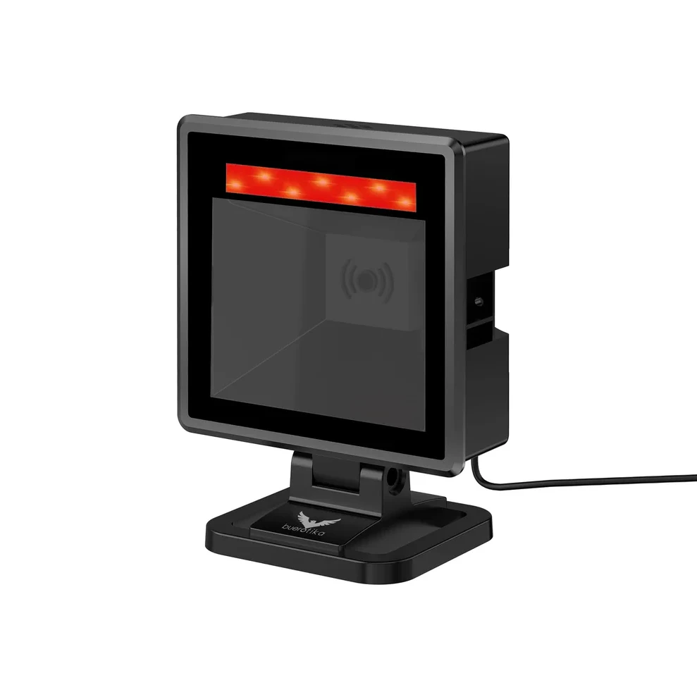 BUEROTIKA BS106D USB 2D Desktop Barcode Scanner – Auto Sensing, High-Speed ARM Processor