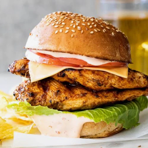 grilled chicken burger junkies