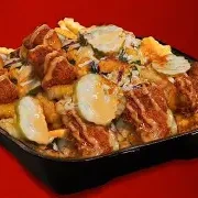 crunchy fried chiken tender loaded fries (black box)