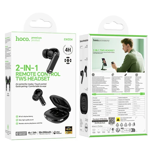 HOCO EW204 2 IN 1 REMOTE CONTROL TW HEADSET