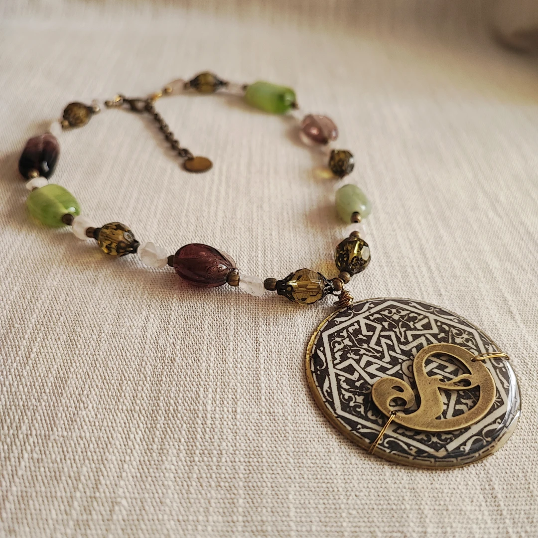 Boho Mixed Media Beaded Necklace Set - 2