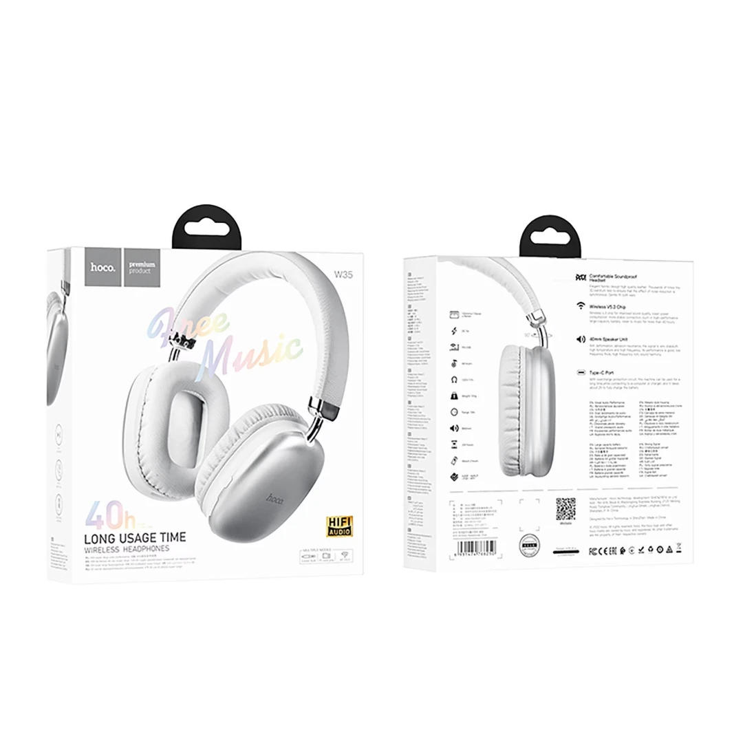 HOCO W35 COMFORTABLE WIRELESS HEADPHONE 90H