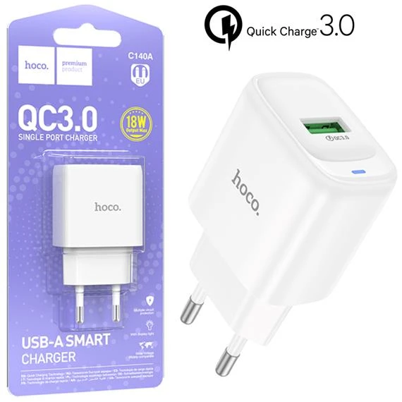 HOCO C140A SMART CHARGER USB-A CHARGER