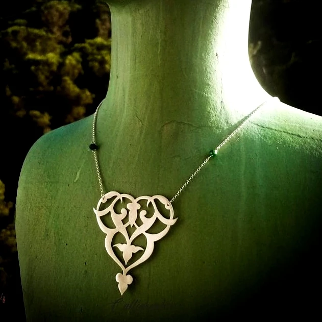 Traditional Arabesque 925 Silver Necklace