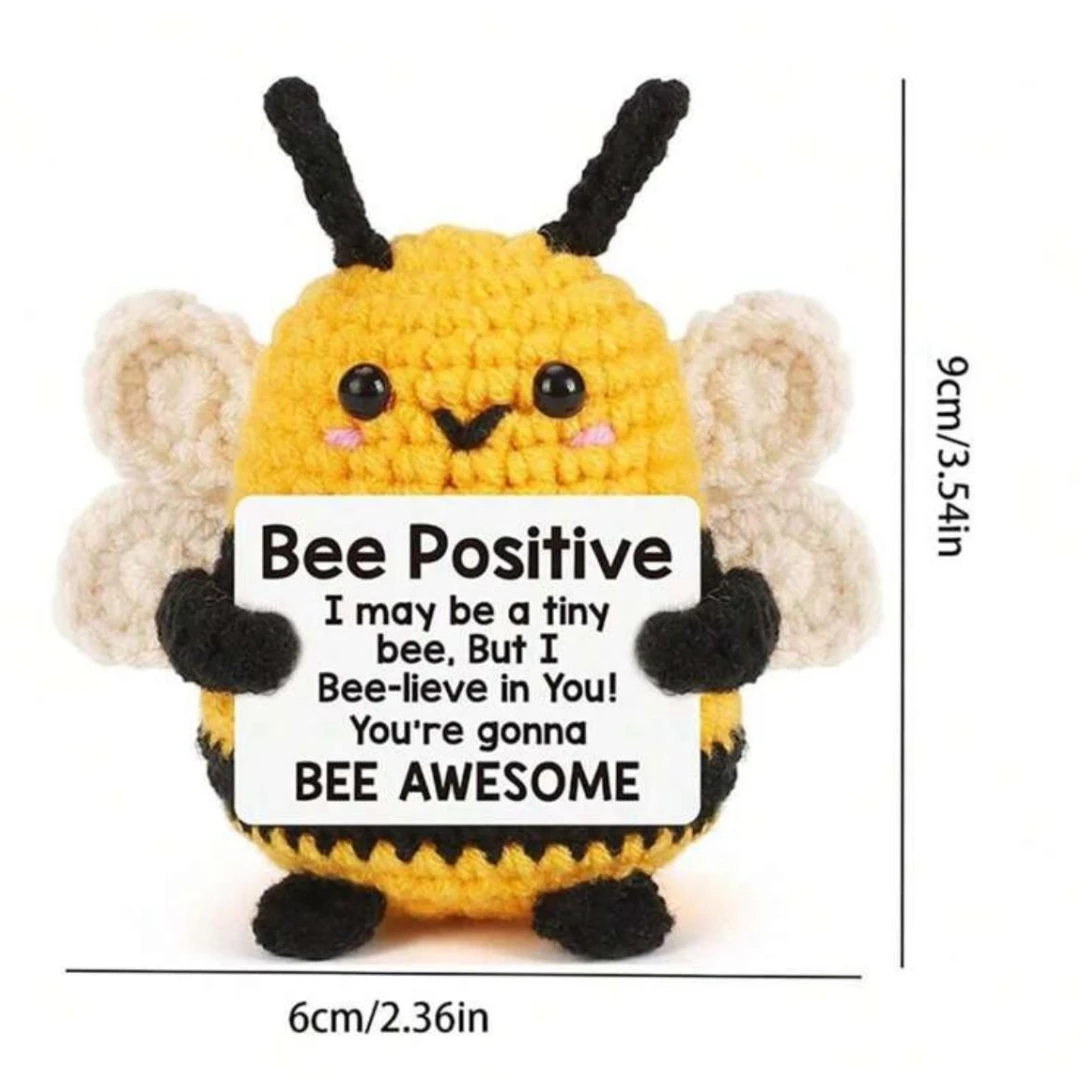 Handmade Knitted Fat Bee Ornament