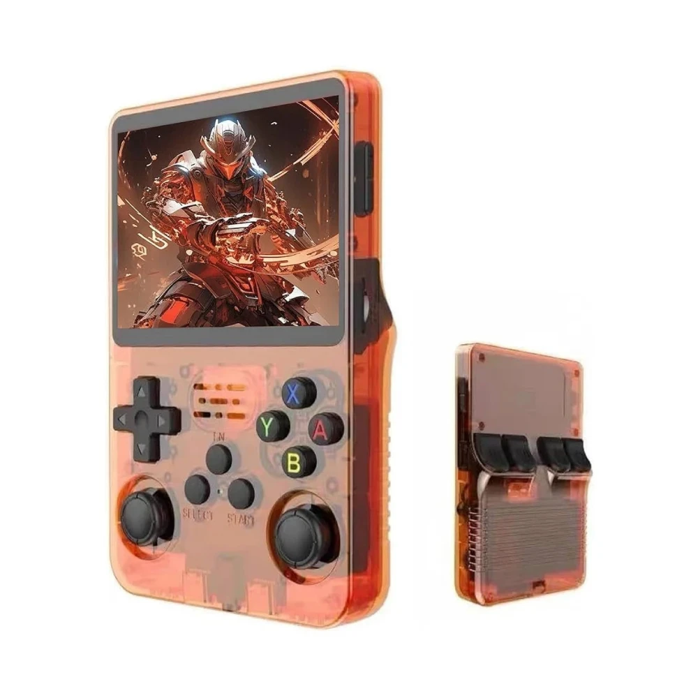 R36S Video Game Handheld Console, Built-in 64GB TF Card, 3.5 Inch IPS Screen, Retro Linux System, Support 15000+ Classic Games, 2.4G Wireless Gamepad, TV, Monitor Connection (Open Box)