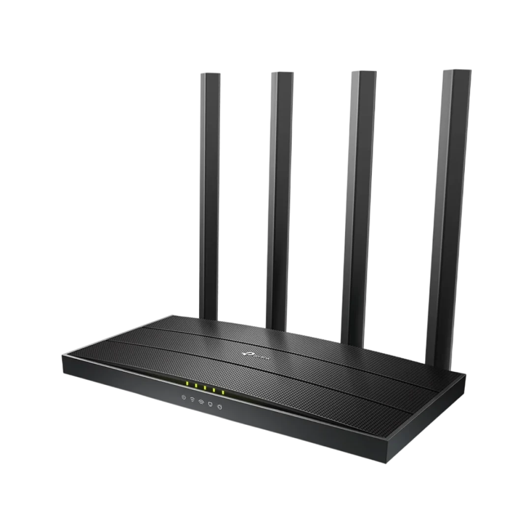 TP-Link (Archer C6) AC1200 Mesh Wi-Fi Router Full Gigabit MU-MIMO Router - 4x Antennas - Black - 3