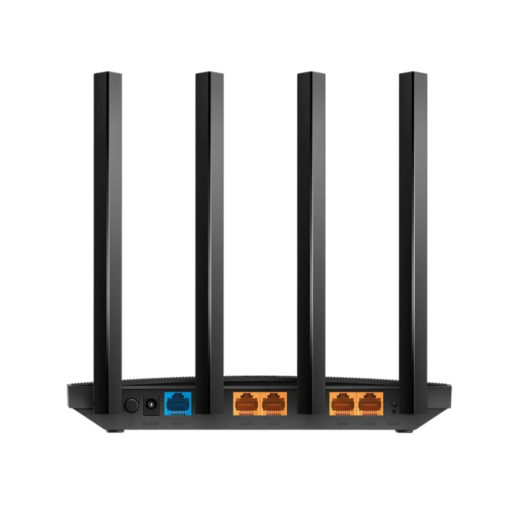 TP-Link (Archer C6) AC1200 Mesh Wi-Fi Router Full Gigabit MU-MIMO Router - 4x Antennas - Black - 4
