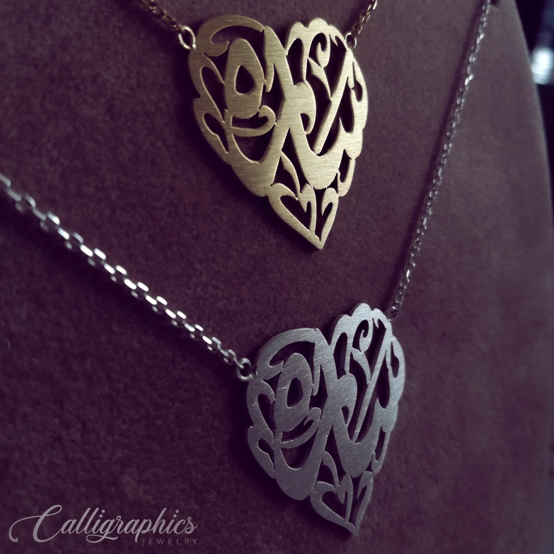 Heart-shaped Name Necklace | Arabic Calligraphy Name Necklace | Arabic Name Necklace - 4