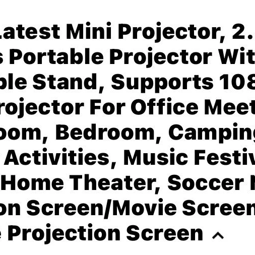 Mini Portable Projector - 8