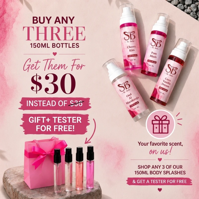 Buy 3 Bottles At 30$ & Get A Tester For Free