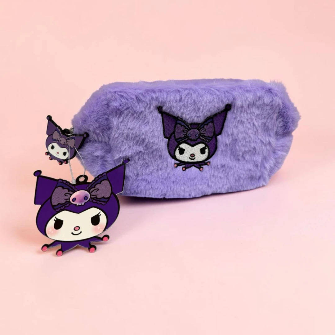 Kuromi Plush Pouch & Charm