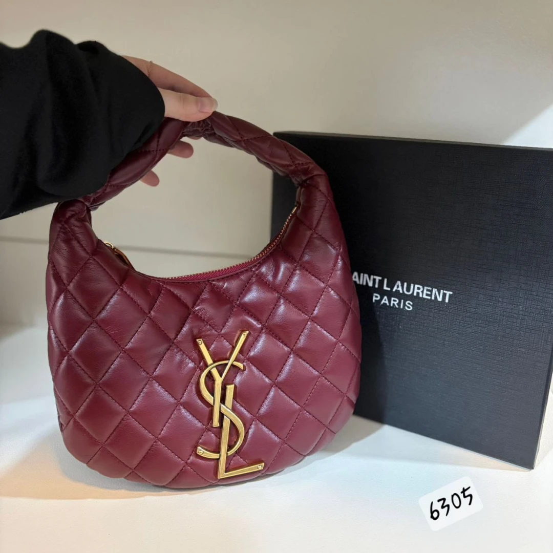 Velvet Quilted YSL Bag 6305 - 7