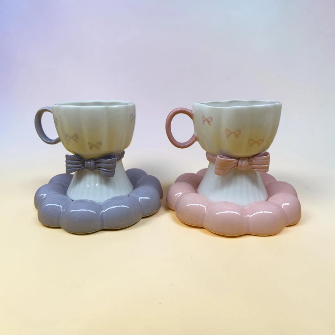 Ribbon Cup With Saucer