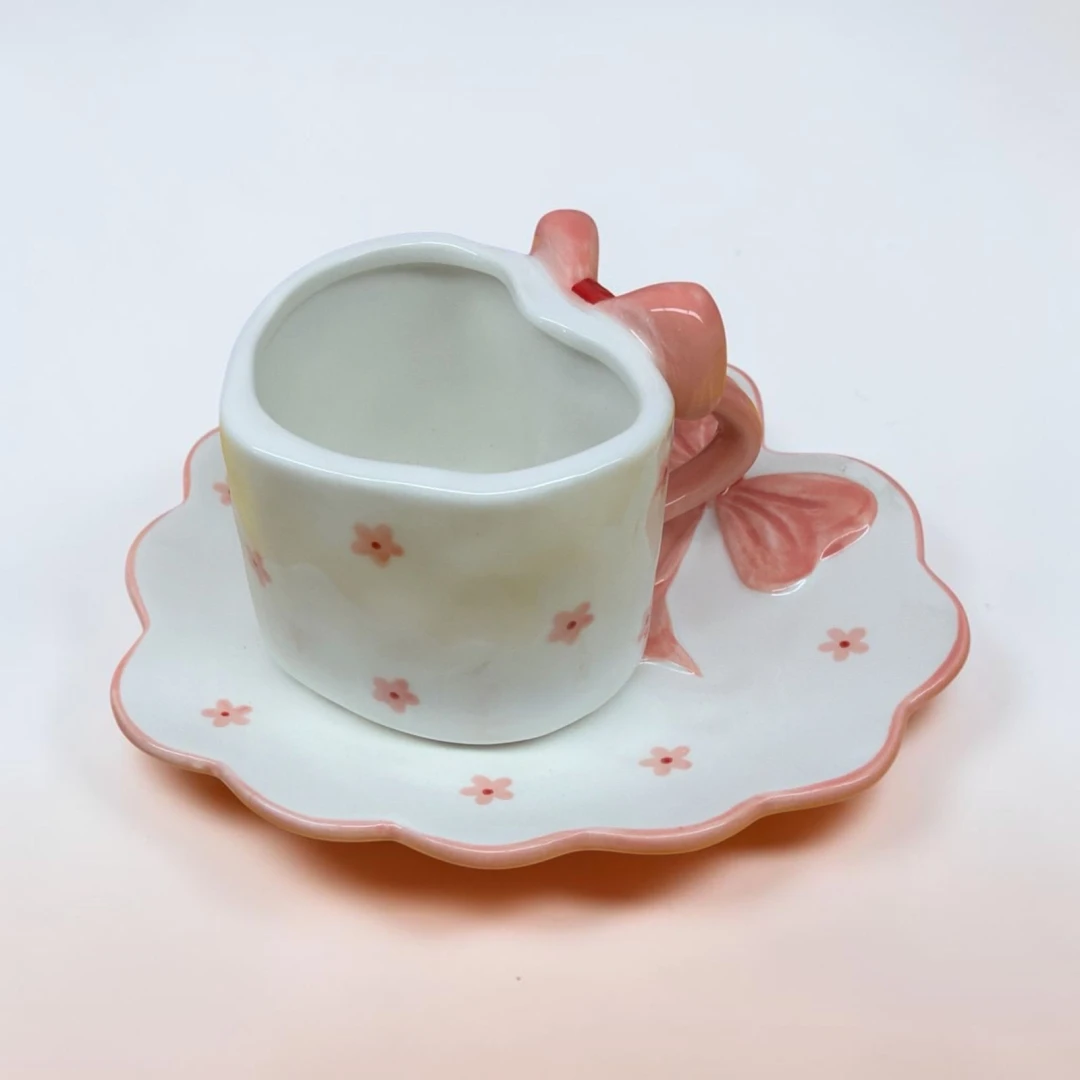 Rose Mug With Saucer