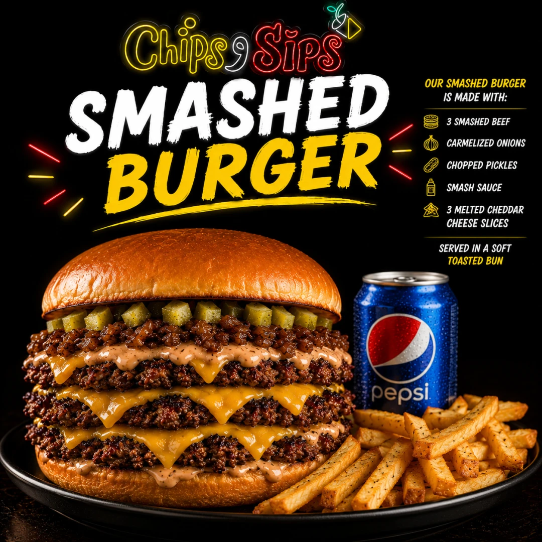 Triple Smashed Burger Combo