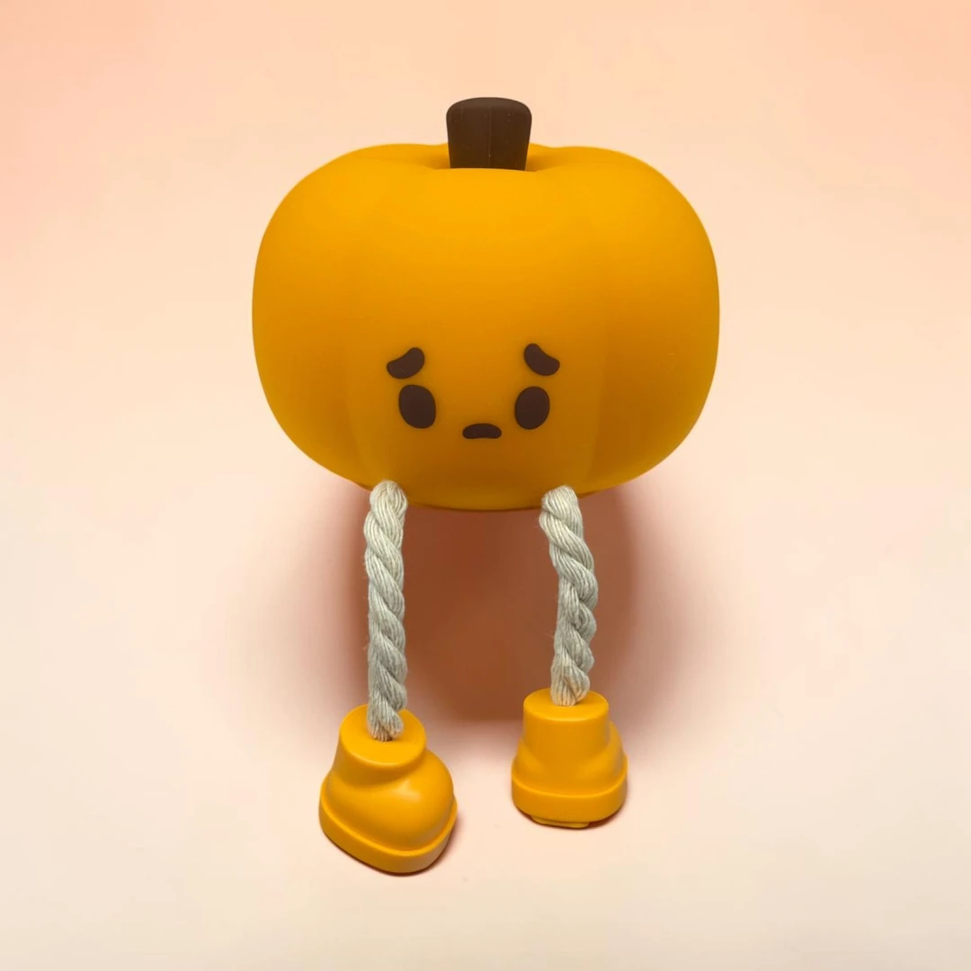 Pumpkin-Shaped Night Light Ft. Dangling Rope Legs