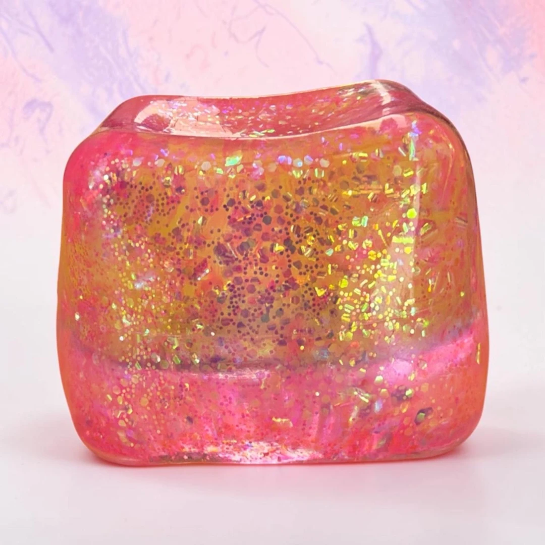 Cube Squishy With Glitters
