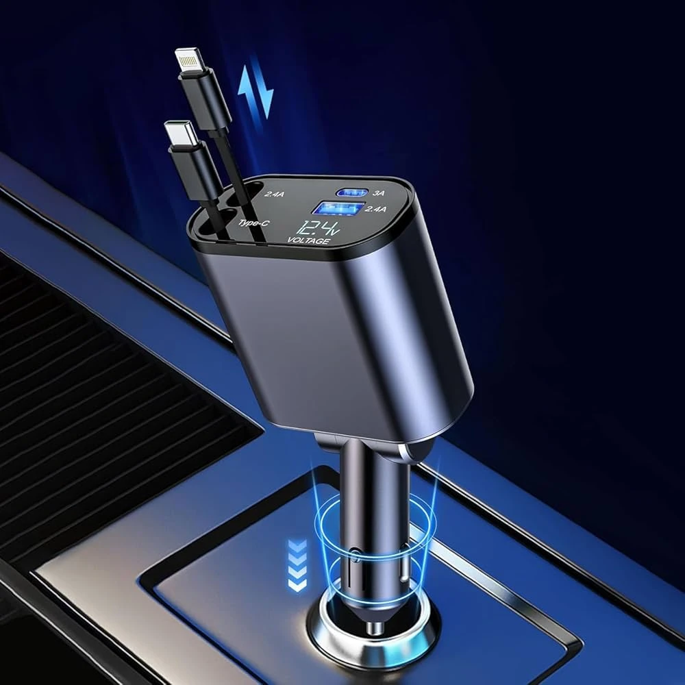 SUPER FAST CHARGE CAR CHARGER  4 IN 1 120W - 2