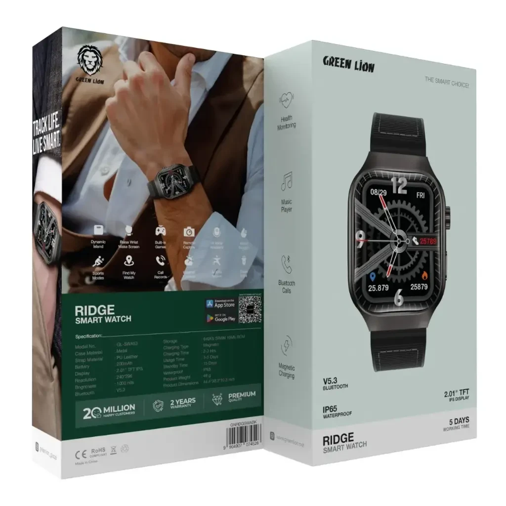GREEN LION RIDGE SMART WATCH BLACK