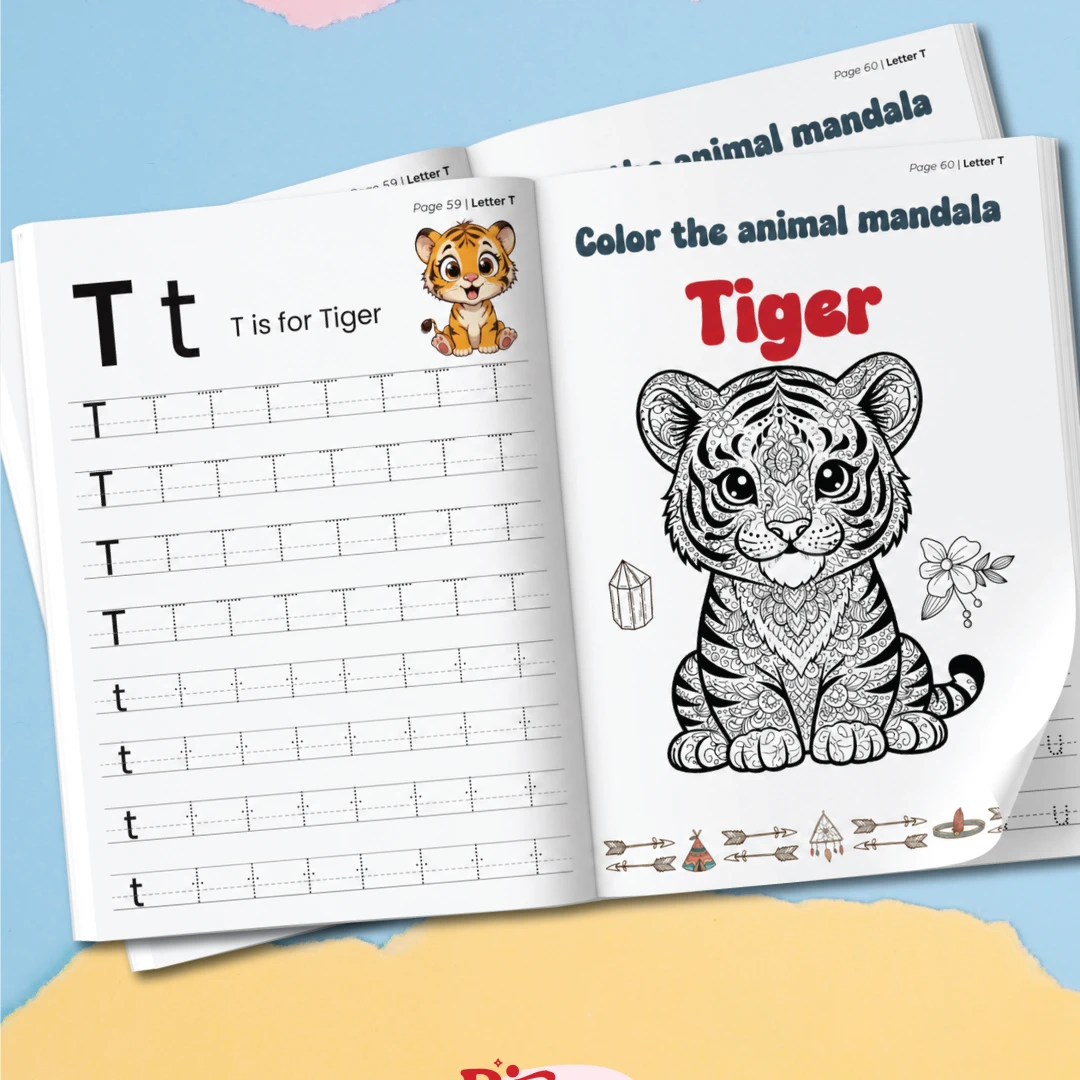 ABC Safari Trace, Learn & Color Alphabet Tracing Workbook - 2