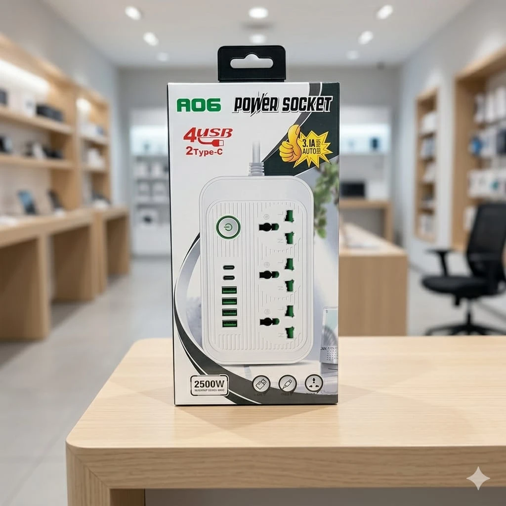 A06 POWER SOCKET 4 USB  2 TYPE-C  2500W