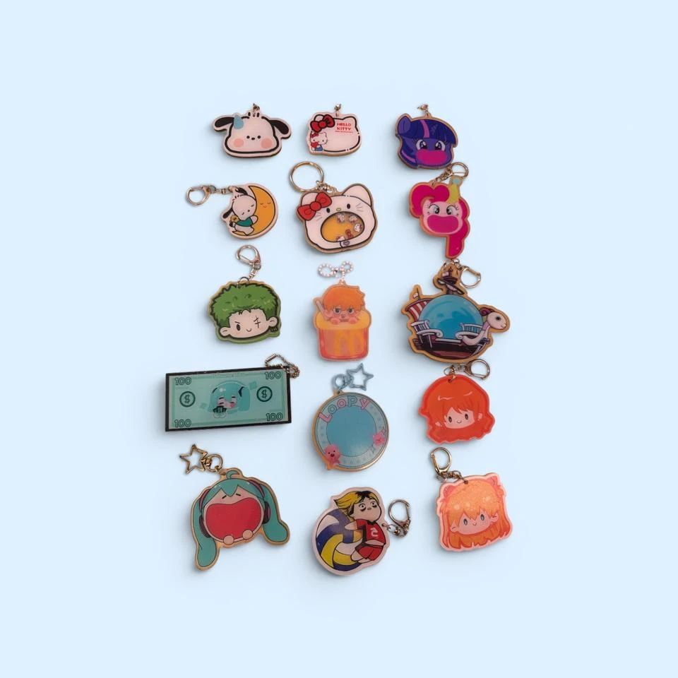 Acryclic Shaker Keychains