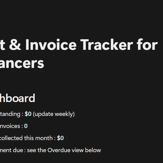 Client & Invoice Tracker For Freelancers