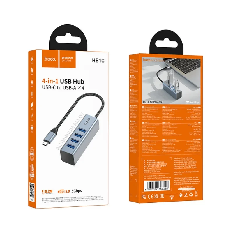 HOCO HB1C 4-IN-1 USB-C TO USB-A