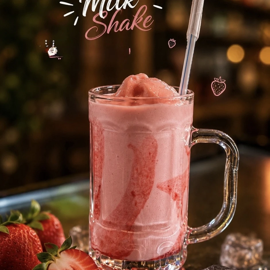 Strawberry milk shake