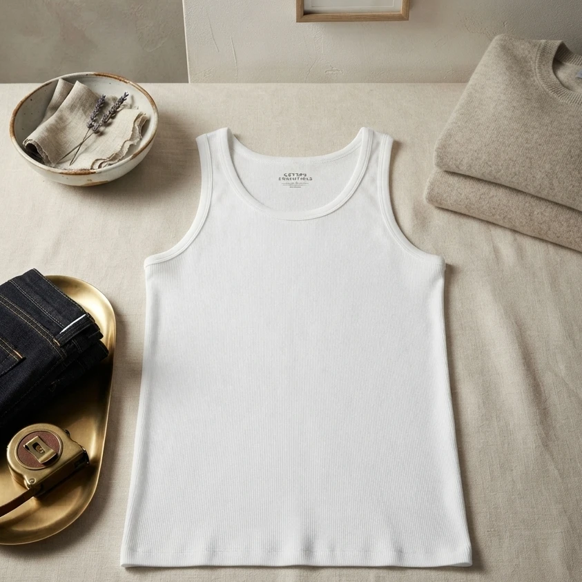 Undershirt For Man White