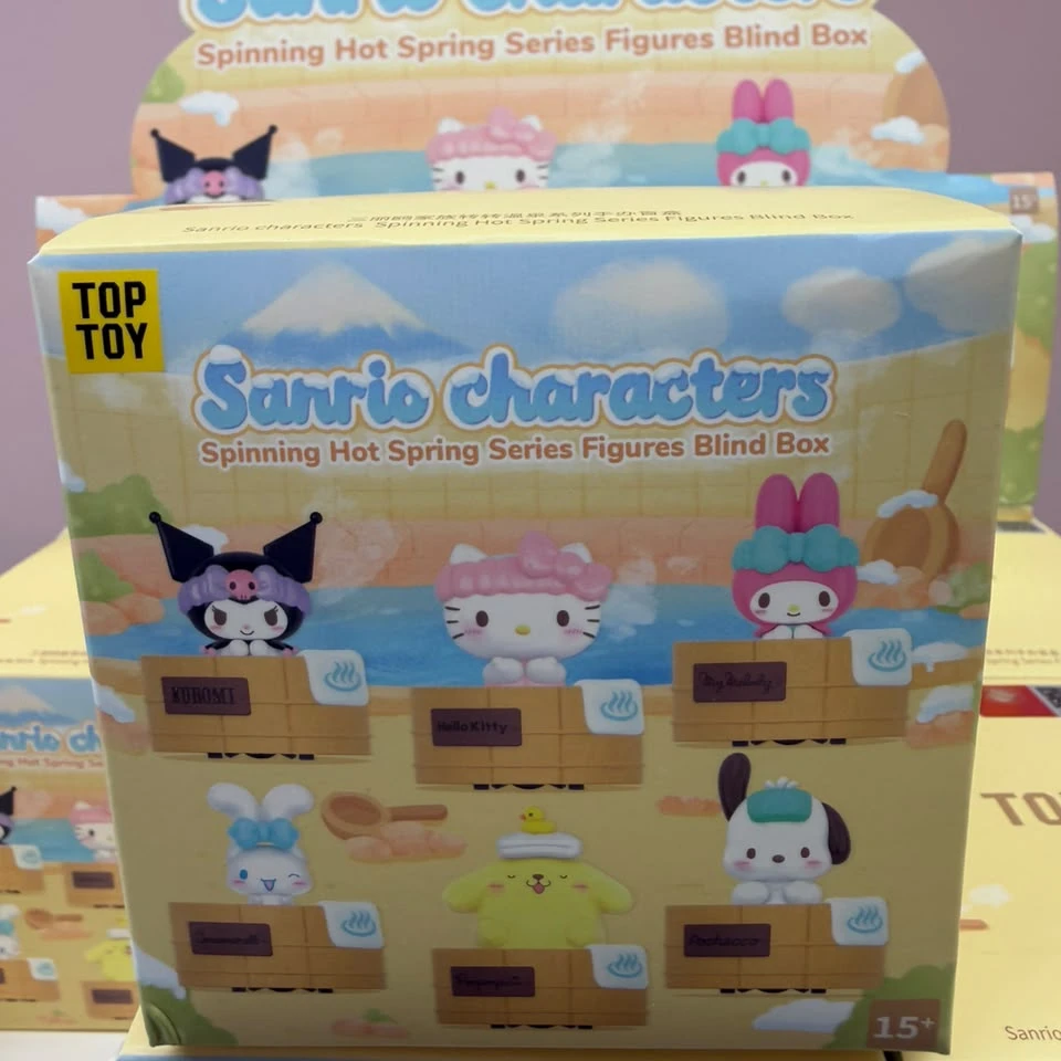 Sanrio Characters Spinning Hot Spring Series Figures Blind Box