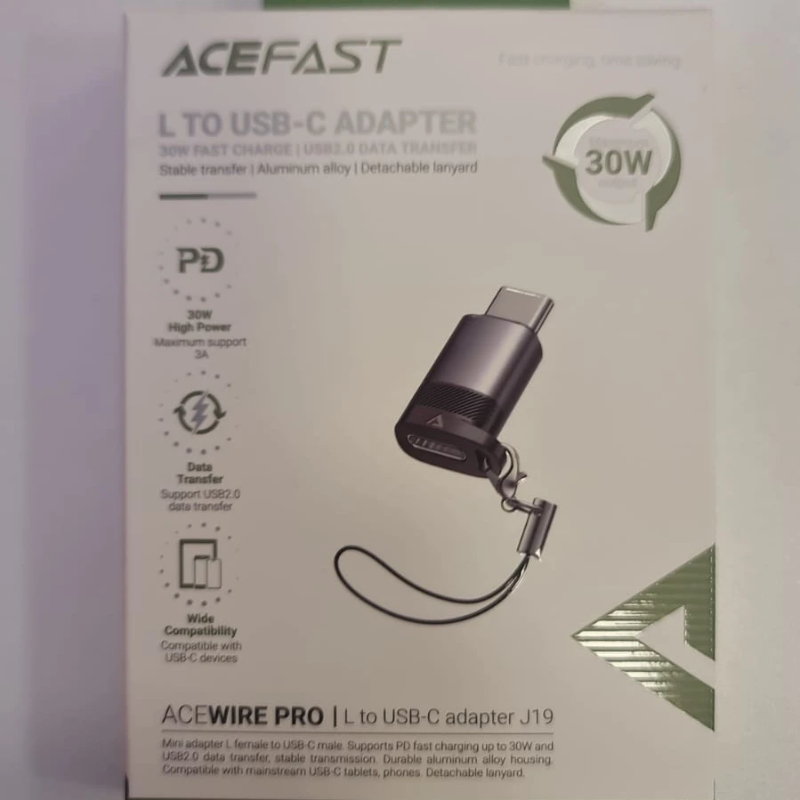 Acefast lighting to usb-c adapter