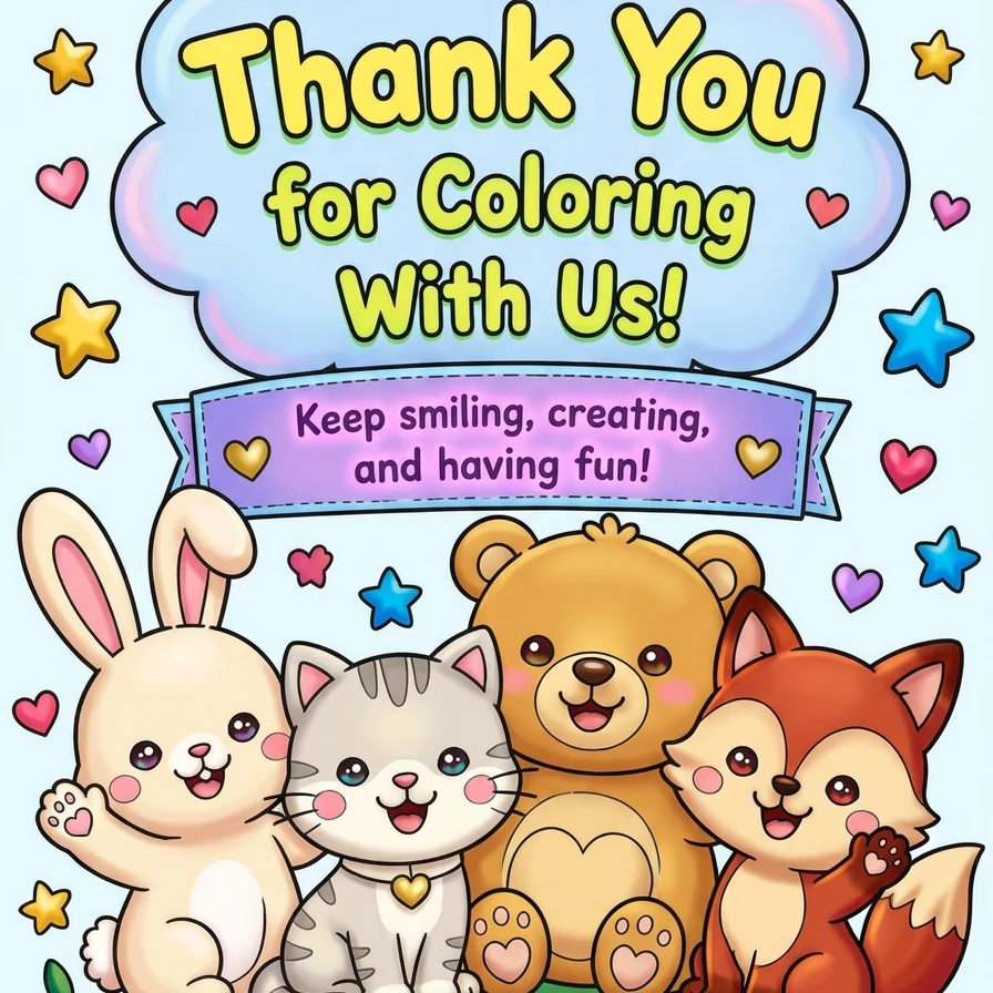 Cozy Kids Coloring Book-printable PDF - 2