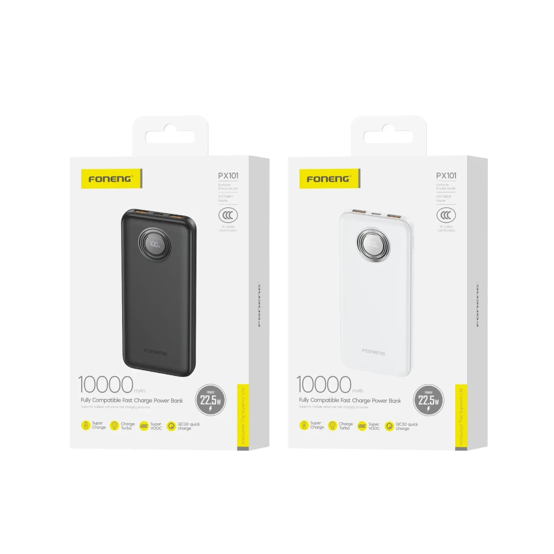 FONENG PX101  FAST CHARGE POWER BANK 10.000 BLACK