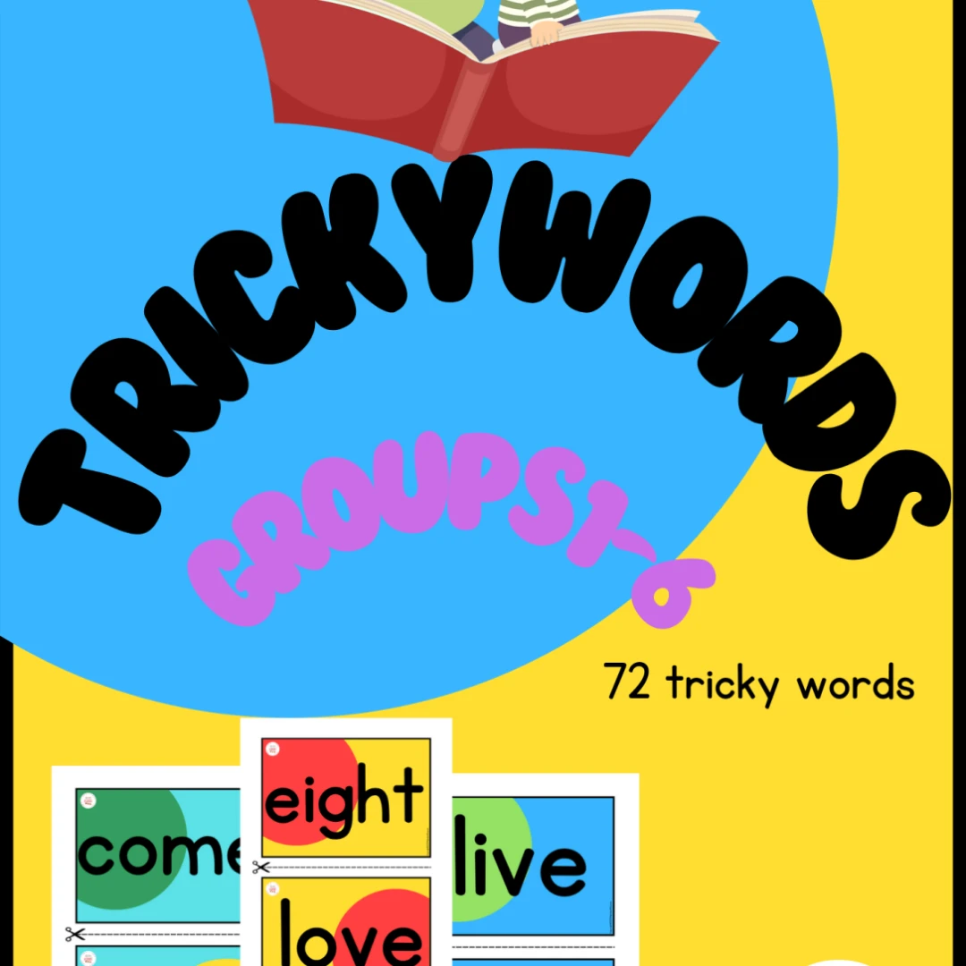 Jolly Phonics Tricky Words- Flashcards