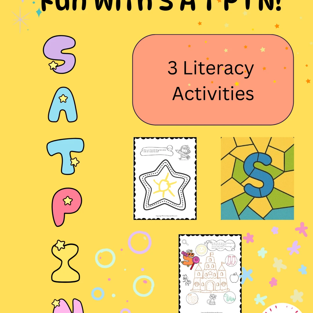 Fun With S A T P I N – Early Phonics Activity Pack